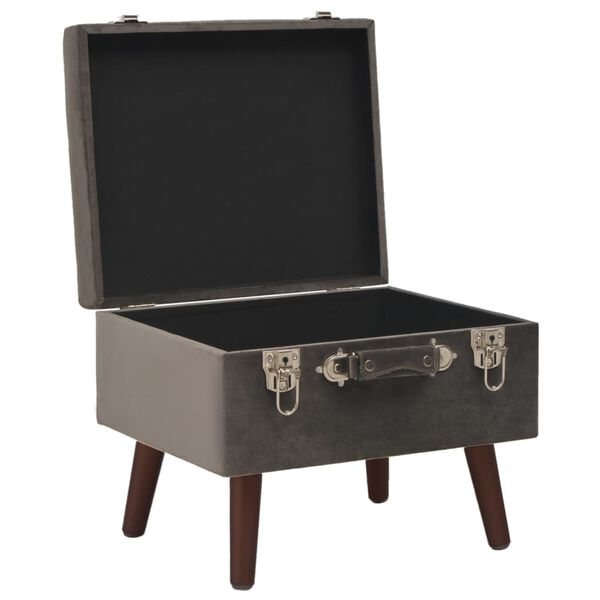 vidaXL &Uacute;ložn&aacute; stolička siv&aacute; 40 cm zamatov&aacute;