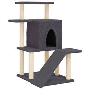 vidaXL &Scaron;krabadlo pre mačky so sisalov&yacute;mi stĺpikmi tmavosiv&eacute; 97 cm