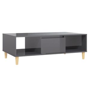 vidaXL Konferenčn&yacute; stol&iacute;k, leskl&yacute; siv&yacute; 103,5x60x35cm, kompozitn&eacute; drevo