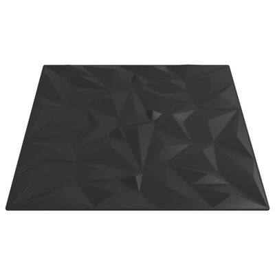vidaXL Nástenné panely 48 ks, čierne 50x50 cm, XPS 12 m² ametyst