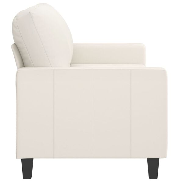 vidaXL 2-miestna pohovka kr&eacute;mov&aacute; 140 cm umel&aacute; koža