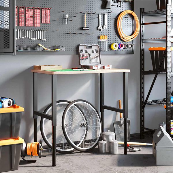 vidaXL R&aacute;my na pracovn&eacute; stoly 2 ks kovov&eacute; 55x(69x95,5) cm čierne