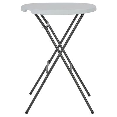 vidaXL Skladací barový stôl, biely 80x110 cm, HDPE