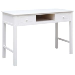 vidaXL P&iacute;sac&iacute; st&ocirc;l biely 110x45x76 cm dreven&yacute;