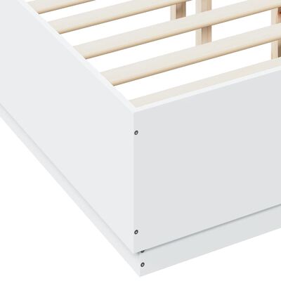 vidaXL Posteľný rám biely 120x190 cm kompozitné drevo