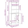 vidaXL Highboard Star&eacute; drevo 69,5 x 32,5 x 180 cm Kompozitn&eacute; drevo