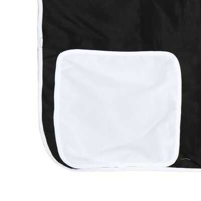 vidaXL Detská vyvýšená posteľ závesy bielo-čierna 90x190 cm borovica