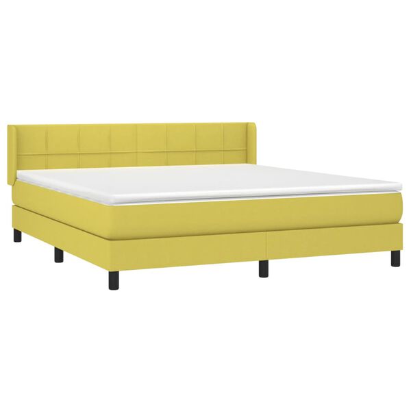 vidaXL Boxspring posteľ s matracom zelen&aacute; 160x200 cm l&aacute;tka