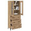 vidaXL Highboard Remeseln&yacute; dub 69,5 x 34 x 180 cm Kompozitn&eacute; drevo
