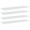 vidaXL Pr&iacute;davn&eacute; police 4ks, leskl&eacute; biele 100x30x1,5cm kompozitn&eacute; drevo