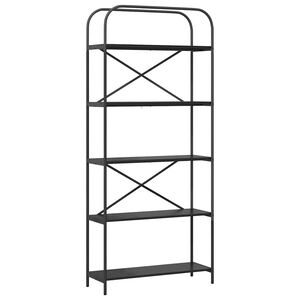 vidaXL Reg&aacute;l na knihy Čierny dub 80 x 30 x 183 cm Kompozitn&eacute; drevo