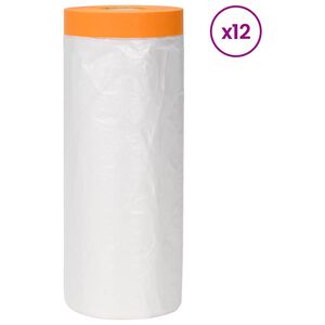 vidaXL Prachov&yacute; list s lepiacou p&aacute;skou 12 ks Priehľadn&aacute; 270 x 1600 cm