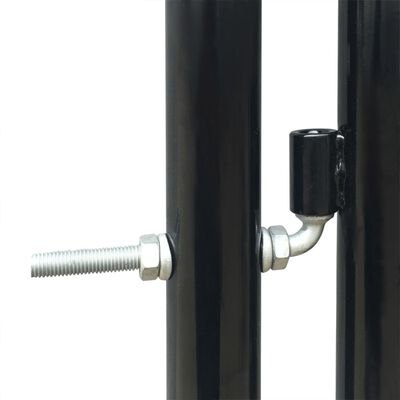 vidaXL Čierna jednokrídlová plotová brána 100x225 cm