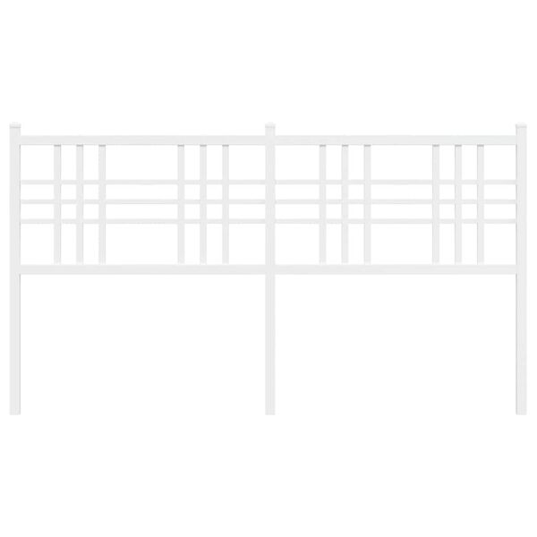 vidaXL Kovov&eacute; n&aacute;hradn&eacute; čelo postele biele 160 cm