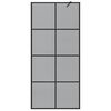 vidaXL Stena walk-in sprchy Čierna 90 x 195 cm tvrden&eacute; sklo