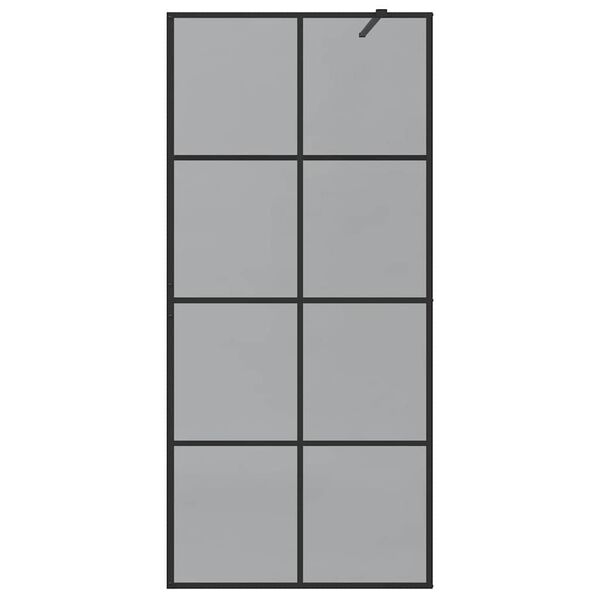 vidaXL Stena walk-in sprchy Čierna 90 x 195 cm tvrden&eacute; sklo