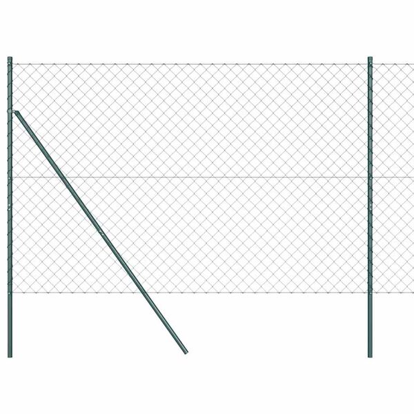 vidaXL Stĺp na plot. Zelen&aacute; 10 x 1,6 m (60 x 60 mm sieť) Ocel a PVC