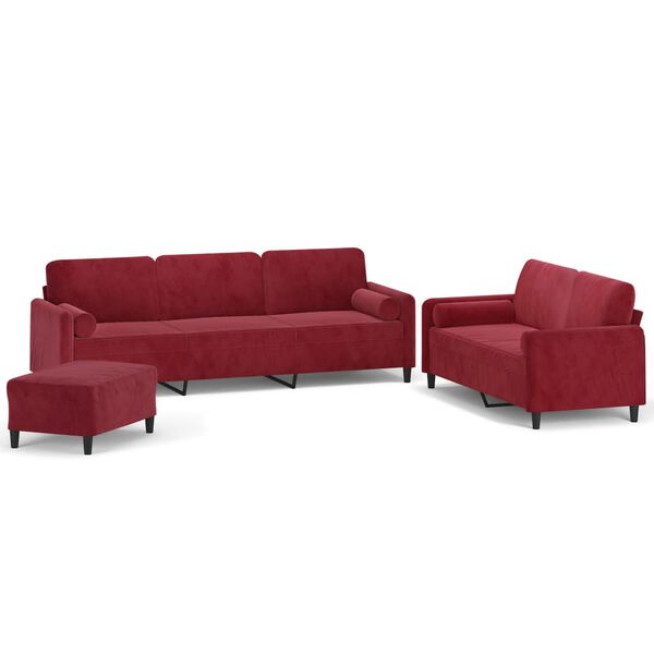 vidaXL 3-dielna sedacia s&uacute;prava s vank&uacute;&scaron;mi v&iacute;nov&aacute; zamat