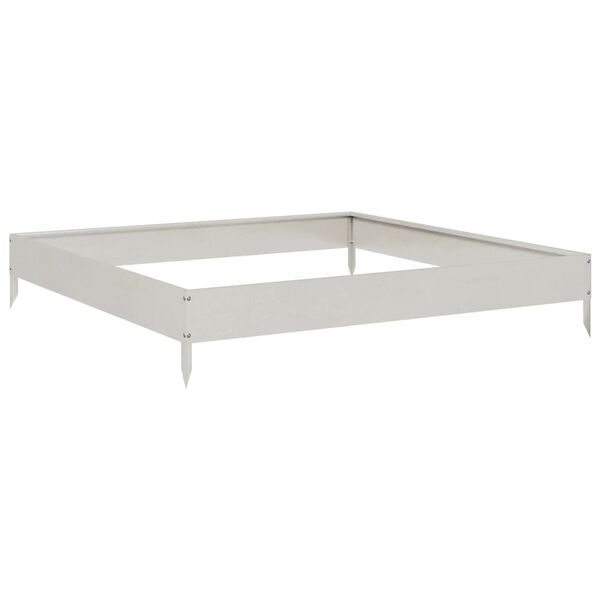 vidaXL Vyvýšený záhradný záhon čierny 100x100x18,5 cm oceľ