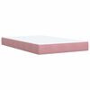 vidaXL Boxspring posteľ s matracom, ružov&aacute; 120x190 cm, zamat