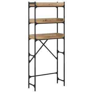 vidaXL Polica na pr&aacute;čku s poličkou Remeseln&yacute; dub 67 x 25 x 163 cm