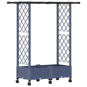 vidaXL Vyv&yacute;&scaron;en&yacute; z&aacute;hon s mriežkou a strechou Siv&aacute; 122,5 x 40 x 127 cm