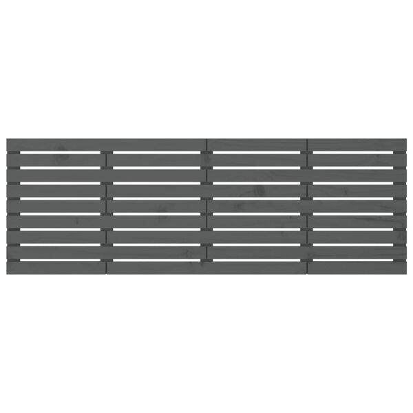 vidaXL N&aacute;stenn&eacute; čelo postele siv&eacute; 206x3x63 cm mas&iacute;vna borovica