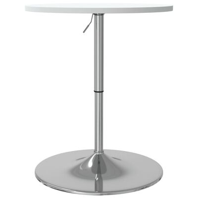 vidaXL Barový stôl biely 60x60x90 cm kompozitné drevo a chrómov. oceľ