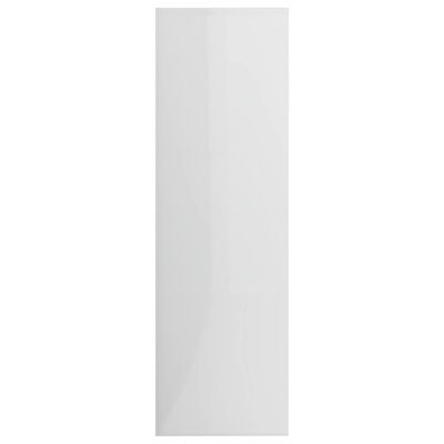 vidaXL Knižnica, lesklá biela 98x30x98 cm, kompozitné drevo