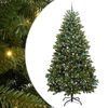 vidaXL Umel&yacute; Skl&aacute;pac&iacute; Vianočn&yacute; Stromček Zelen&aacute; 270 cm PVC a oceľ