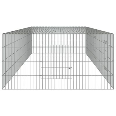 vidaXL 3-panelová klietka pre králiky 325x109x54 cm pozinkované železo