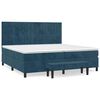 vidaXL Posteľn&yacute; r&aacute;m boxsping s matracom tmavomodr&yacute; 200x200 cm zamat