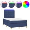 vidaXL Posteľ boxsping s matracom a LED modr&aacute; 120x200 cm l&aacute;tka