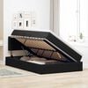 vidaXL Postel s &uacute;ložn&yacute;m prostorem a LED svetlom Čierna 120 x 190 cm