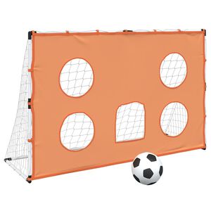 vidaXL Detsk&aacute; futbalov&aacute; br&aacute;nka s cieľmi a loptou 182x62x118 cm