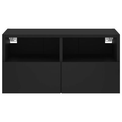 vidaXL TV nástenná skrinka čierna 60x30x30 cm kompozitné drevo