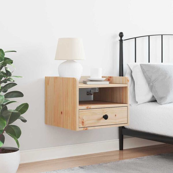 vidaXL Nočný stolík Hnedá 38 x 36 x 29,5 cm Borovicový masív