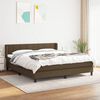 vidaXL Boxspring posteľ s matracom tmavohned&aacute; 180x200 cm l&aacute;tka