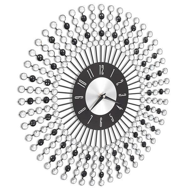 vidaXL N&aacute;stenn&eacute; hodiny čierne 43 cm kovov&eacute;