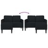 vidaXL 2-miestna pohovka s leňoškou v tvare L čierna látka 125 cm
