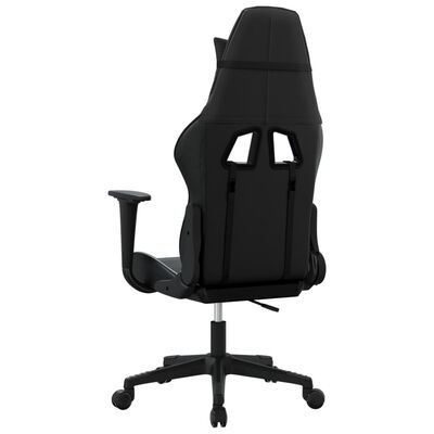 vidaXL Masážna herná stolička čierna umelá koža