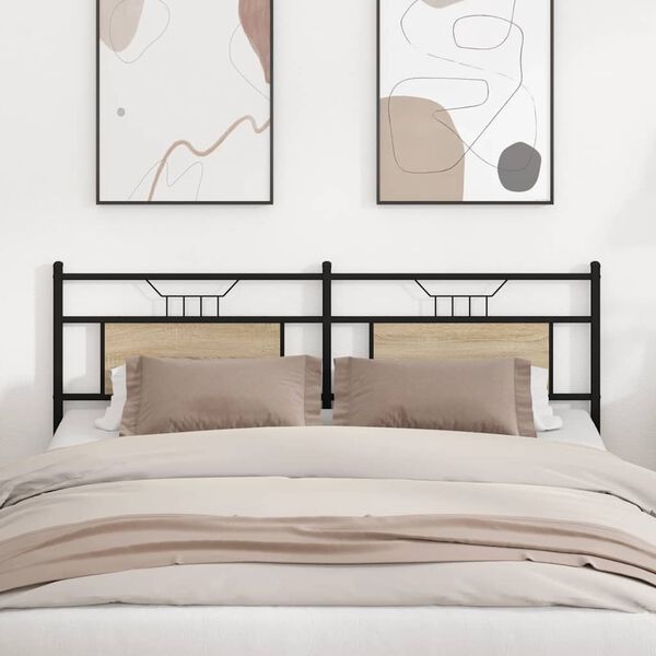 vidaXL N&aacute;hradn&eacute; čelo postele dub Sonoma 180 cm z dreva a ocele