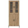 vidaXL Highboard Remeseln&yacute; dub 69,5 x 34 x 180 cm Kompozitn&eacute; drevo