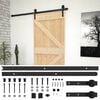 vidaXL Posuvn&eacute; dvere 80 x 210 cm Borovicov&yacute; mas&iacute;v Pr&iacute;rodn&aacute; a čierna