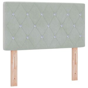 vidaXL Zadn&eacute; čelo Svetlosiv&aacute; 80 cm Zamat