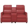 vidaXL 2-miestne sklápacie masážne kreslo, vínovo červené, umelá koža