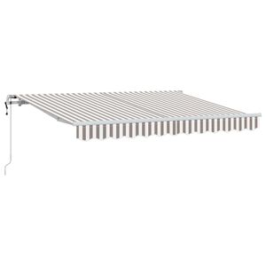 vidaXL Sklopn&aacute; mark&iacute;za Svetlo &scaron;ed&aacute; a biela 400 &times; 350 cm