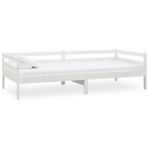 vidaXL Denn&aacute; posteľ biela borovicov&yacute; mas&iacute;v 90x200 cm