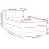 vidaXL Posteľn&yacute; r&aacute;m boxspring s matracom tmavosiv&yacute; 90x210 cm zamat