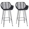 vidaXL Barov&aacute; stolička 2 pcs 55 x 52 x 92 cm Ratan a železo